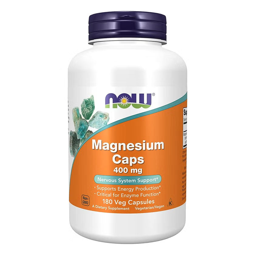 Now Magnesium 400mg Capsules For Energy Production & Nervous System Support, Pack of 180's