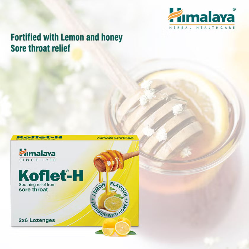 Himalaya Koflet-H Lemon Lozenges, Pack of 12's