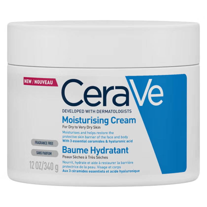 CeraVe Fragrance Free Moisturising Cream For Dry To Very Dry Skin 340g