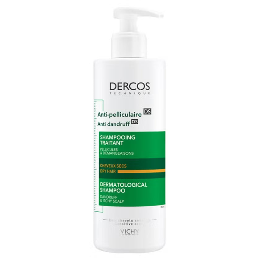 Vichy Dercos Anti-Dandruff Shampoo With Selenium DS And Salicylic Acid For Itchy Scalp & Dry Hair 390ml