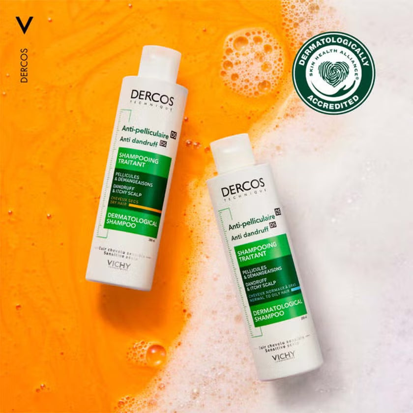 Vichy Dercos Anti-Dandruff Shampoo With Selenium DS And Salicylic Acid For Itchy Scalp & Dry Hair 390ml
